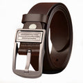 Ceinture café à boucle argentée X