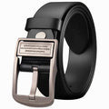 Ceinture noire à boucle argentée X