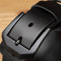 Ceinture noire à bouton Z